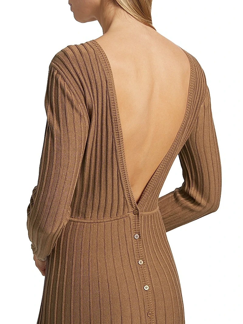 Jazia Rib-Knit Midi-Dress