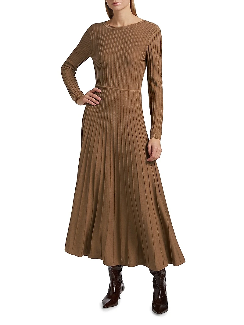 Jazia Rib-Knit Midi-Dress