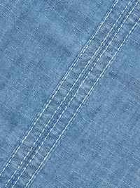 Kuka Cotton Chambray Tieneck Blouse