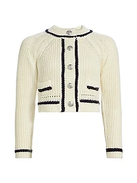 Beatrice Cotton Knit Cardigan