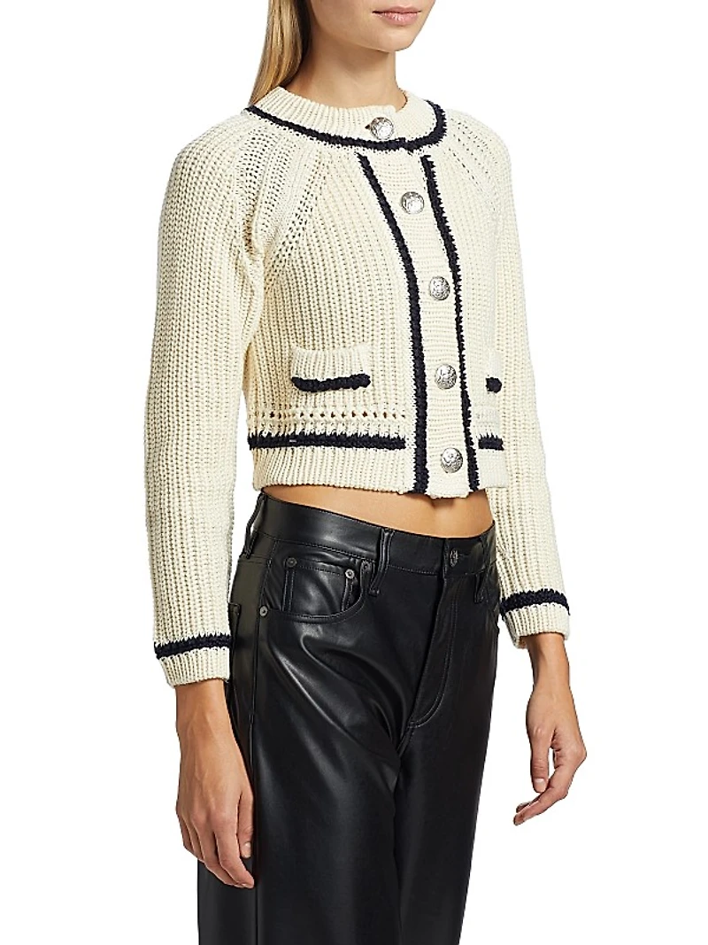 Beatrice Cotton Knit Cardigan