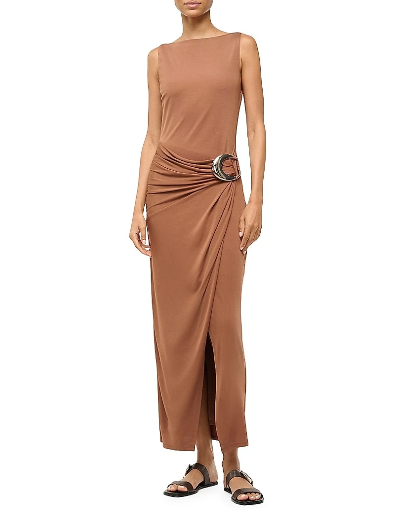 Talia Drape Hardware Sheath Dress