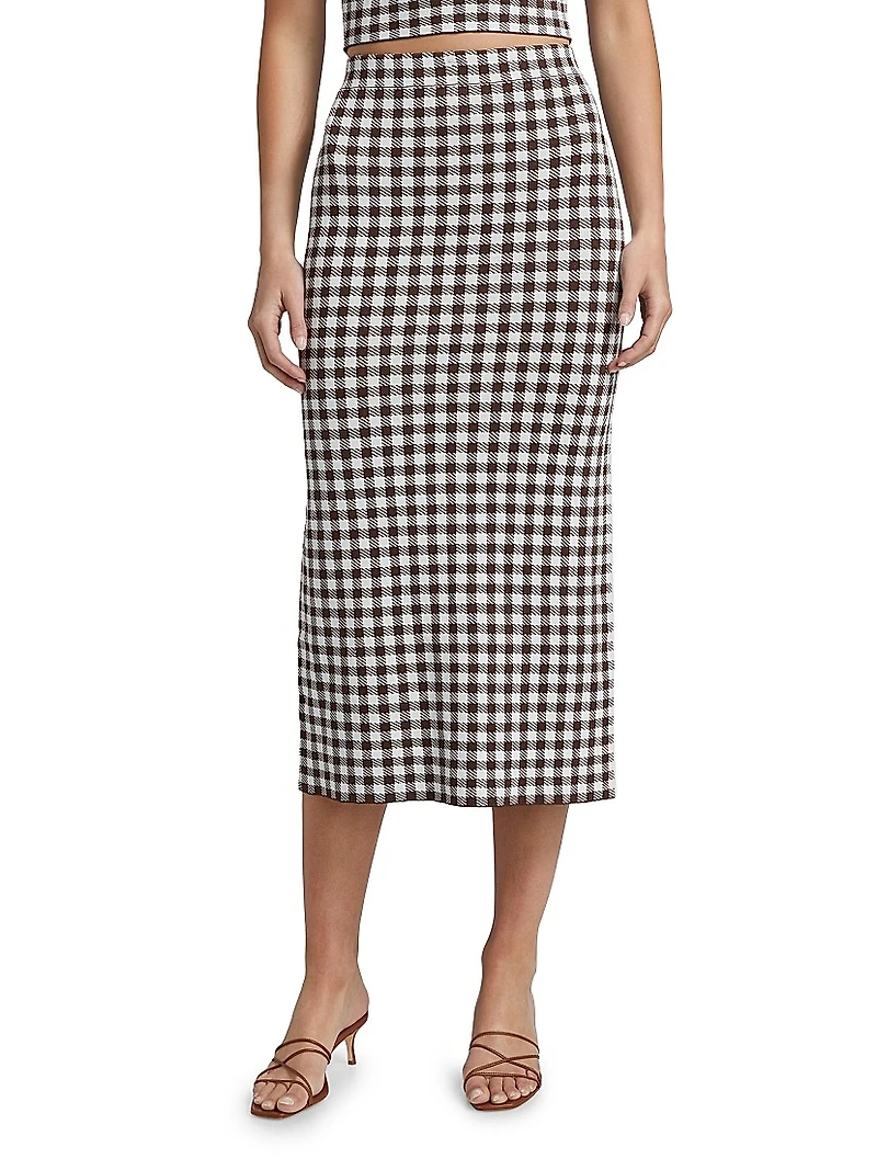 Karina Gingham Maxi Skirt