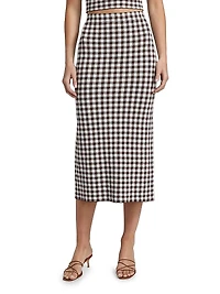 Karina Gingham Maxi Skirt