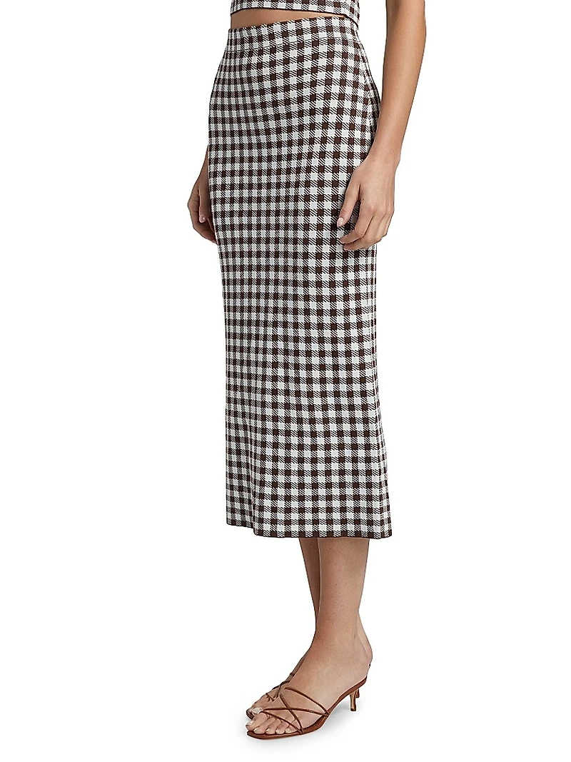 Karina Gingham Maxi Skirt