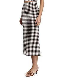 Karina Gingham Maxi Skirt