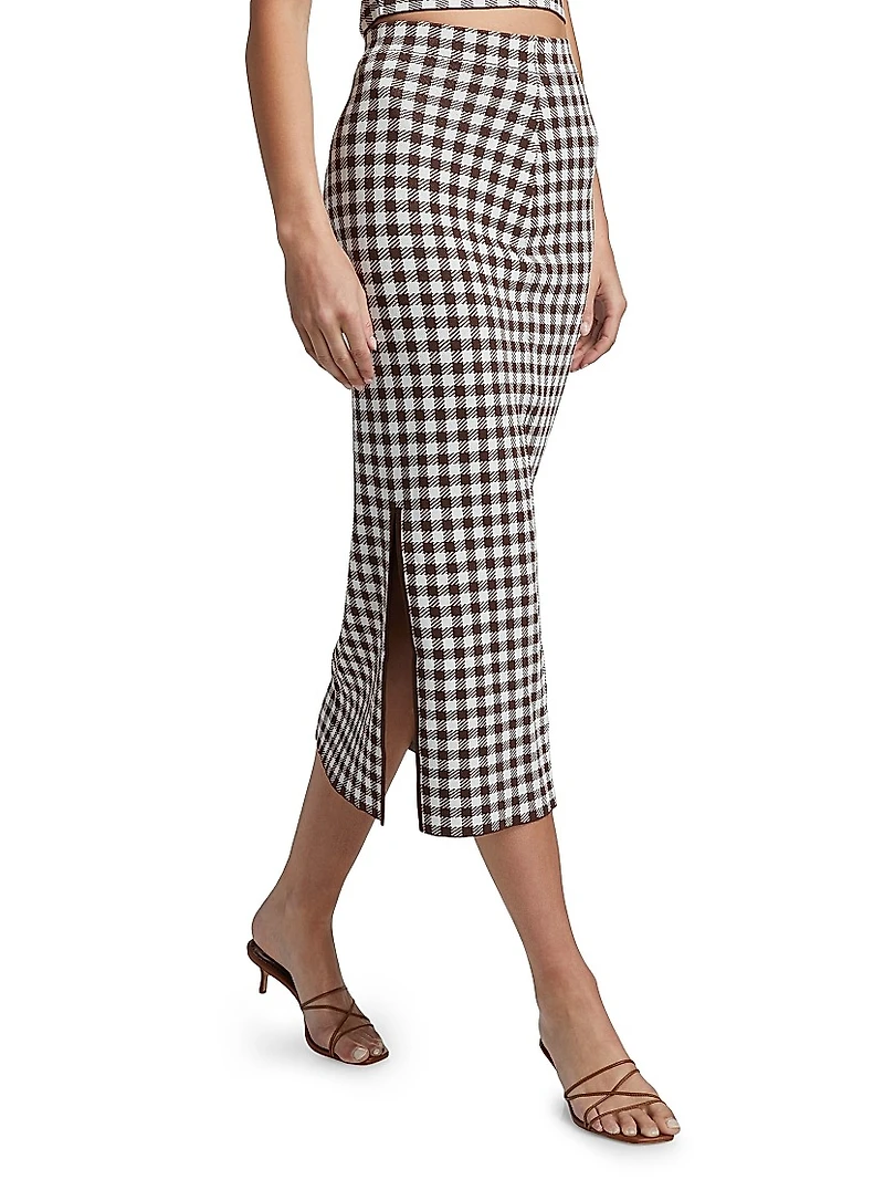 Karina Gingham Maxi Skirt