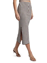 Karina Gingham Maxi Skirt