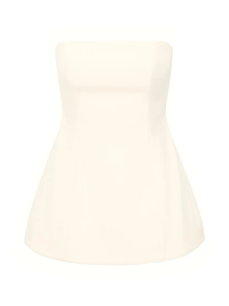 Silvia Strapless Peplum Top