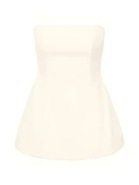 Silvia Strapless Peplum Top