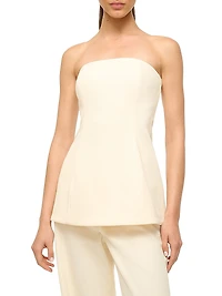 Silvia Strapless Peplum Top