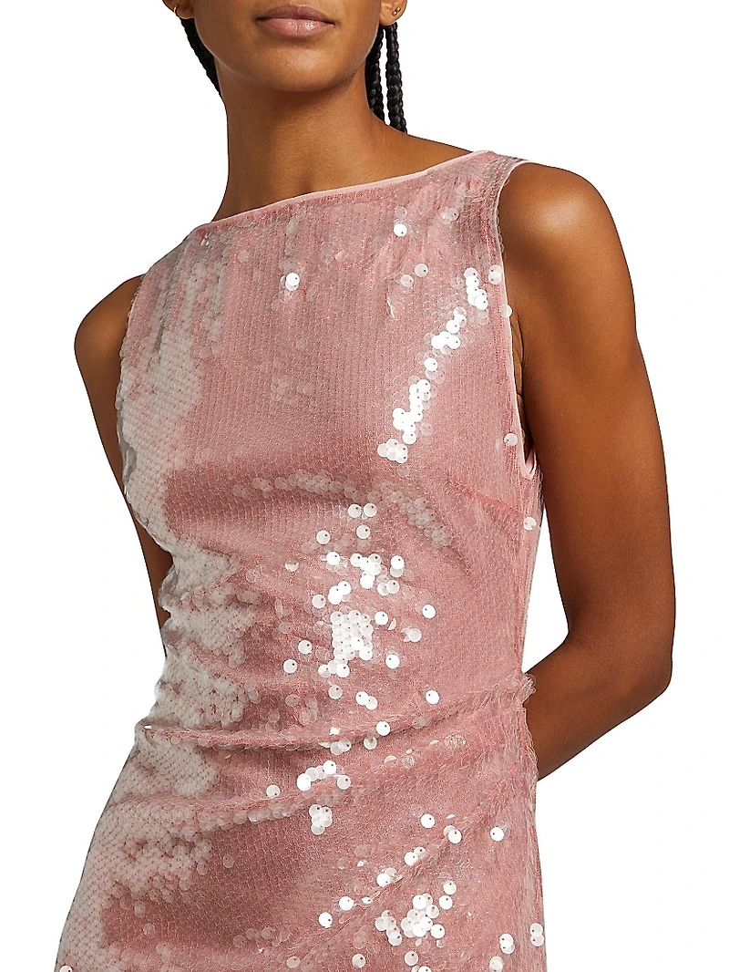 Eton Sequined Boatneck Minidress