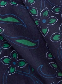 Felice Printed Cotton & Silk Peasant Top