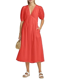 Blake Cotton Gauze Midi-Dress