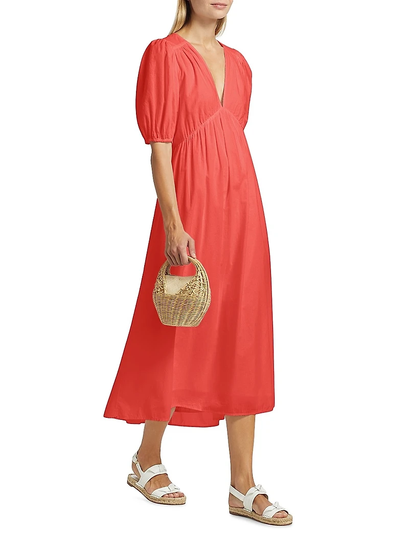 Blake Cotton Gauze Midi-Dress