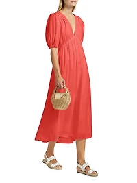 Blake Cotton Gauze Midi-Dress