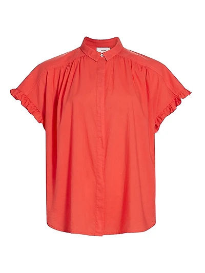 Noah Gathered Cotton Top