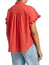 Noah Gathered Cotton Top