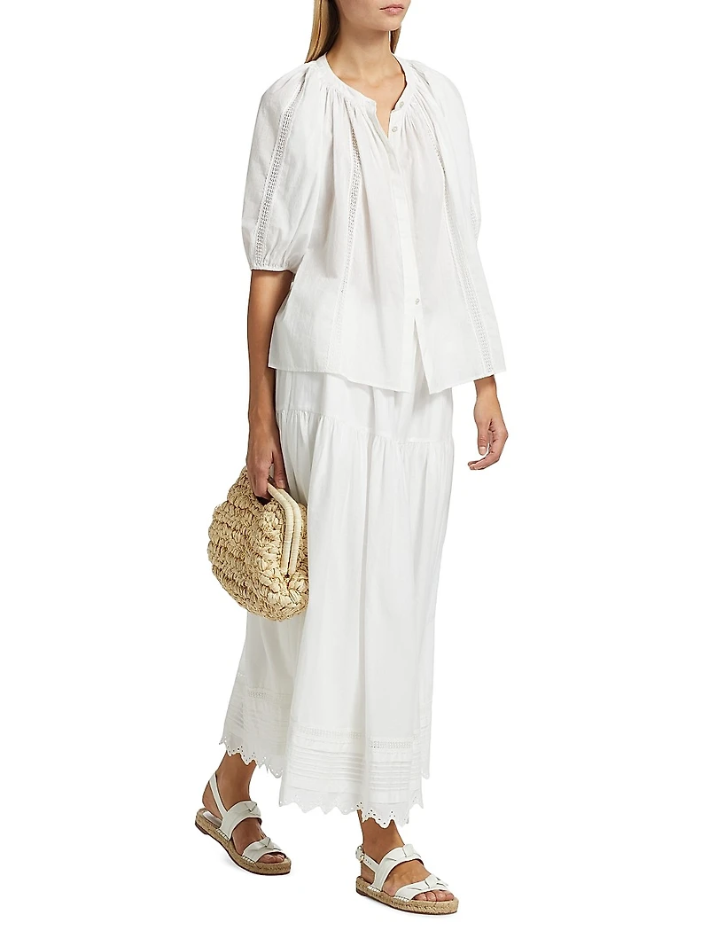 Tilda Cotton A-Line Maxi Skirt