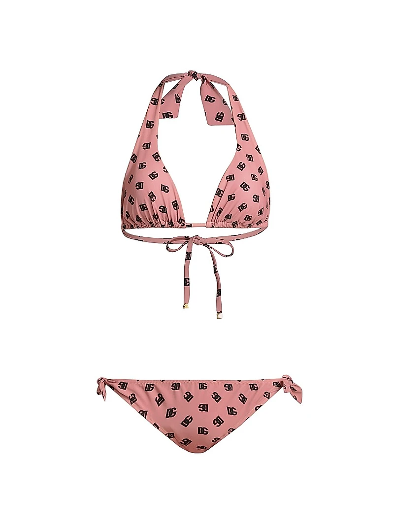 DG Logo Padded Triangle Bikini Set