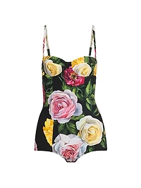 Peonie & Roses Retro One-Piece Swimsuit