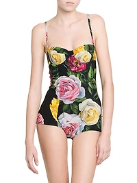 Peonie & Roses Retro One-Piece Swimsuit