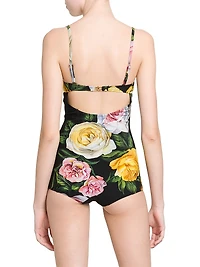 Peonie & Roses Retro One-Piece Swimsuit