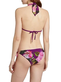 Floral Sliding Triangle Bikini set