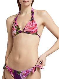 Floral Sliding Triangle Bikini set