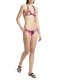 Floral Sliding Triangle Bikini set