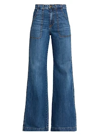 Theodora Whiskered Wide-Leg Jeans