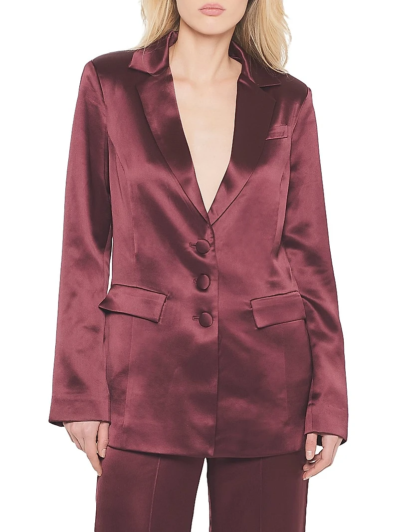 Collins Satin Boyfriend Blazer