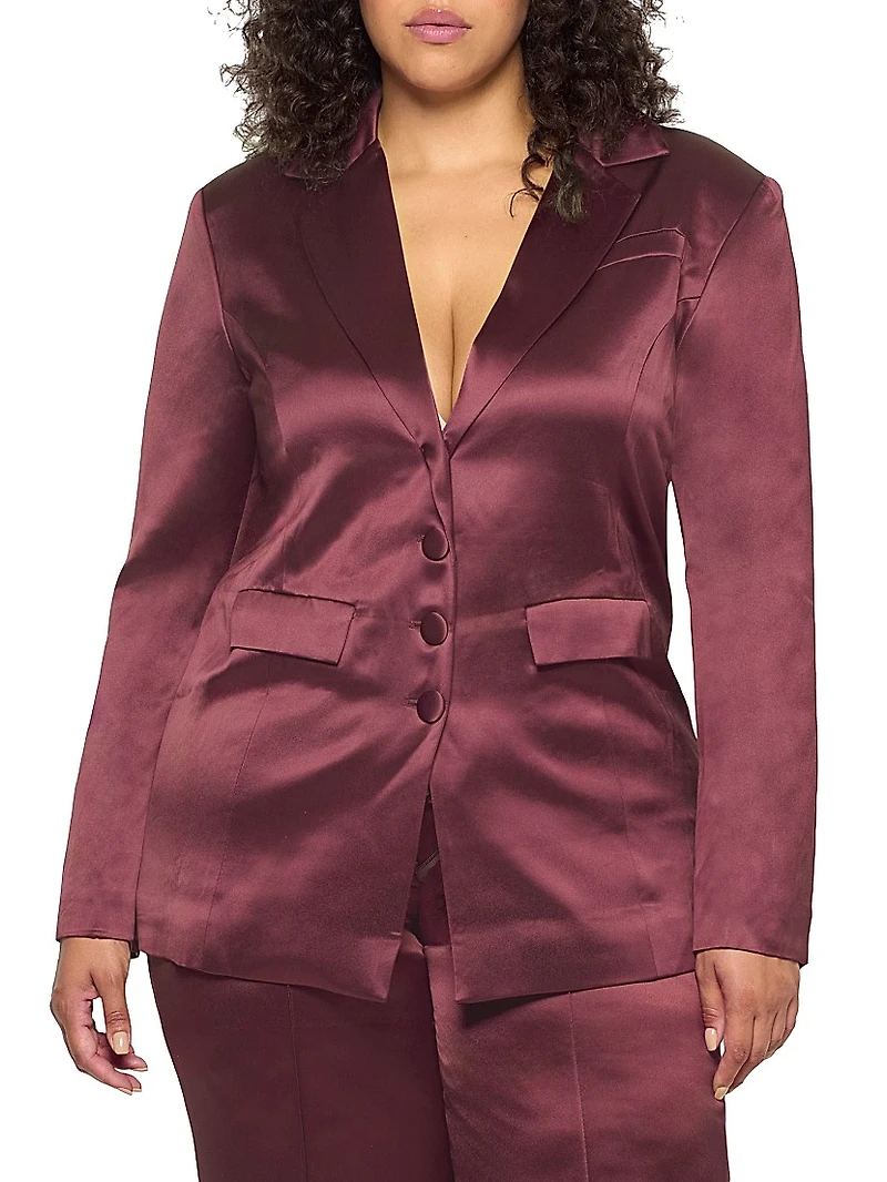 Collins Satin Boyfriend Blazer