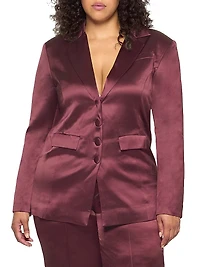 Collins Satin Boyfriend Blazer