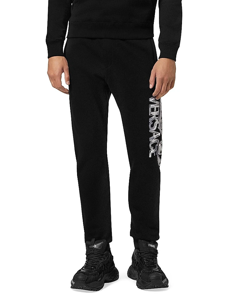 Medusa On Chain Print Jogger Sweatpants