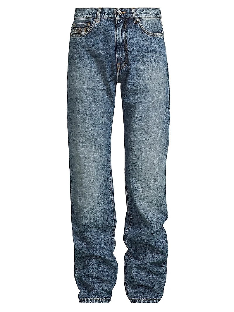 Medusa Horsebit Mid-Rise Jeans