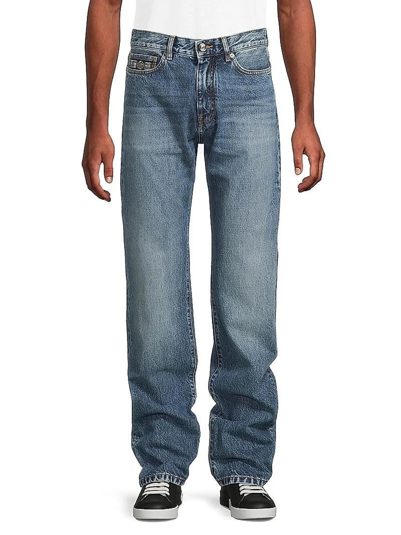 Medusa Horsebit Mid-Rise Jeans