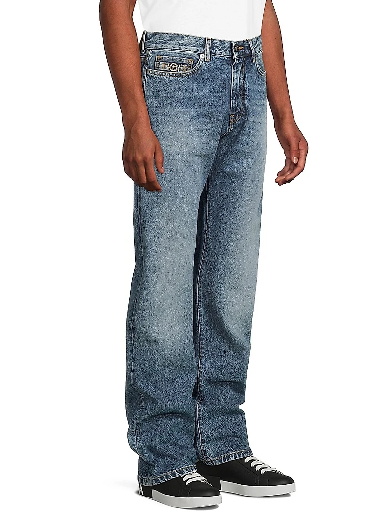 Medusa Horsebit Mid-Rise Jeans