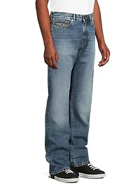 Medusa Horsebit Mid-Rise Jeans