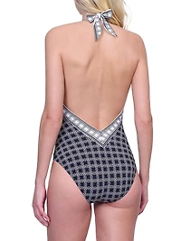 Golden Chic Halter Swimsuit