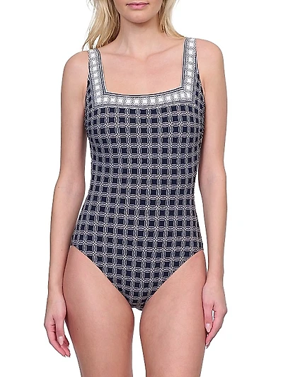 Golden Chic One-Piece Swimsuit