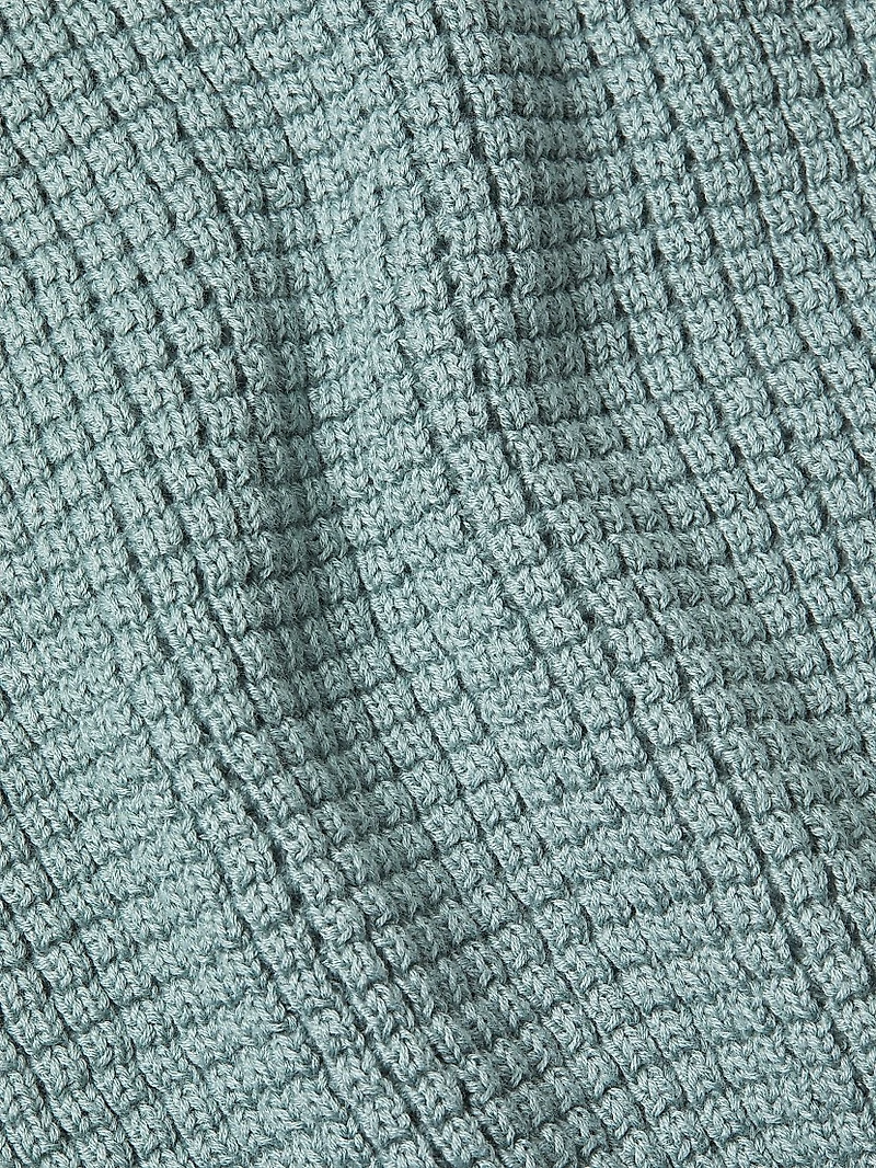 Honeycomb Cotton-Blend Crewneck Sweater