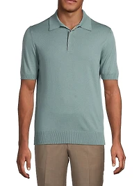 Dressy Lux Modern-Fit Suede Placket Polo Shirt