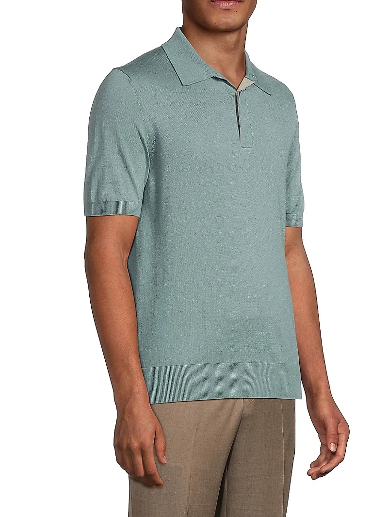 Dressy Lux Modern-Fit Suede Placket Polo Shirt