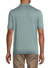 Dressy Lux Modern-Fit Suede Placket Polo Shirt