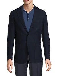 Textured Jersey Wool Jacket