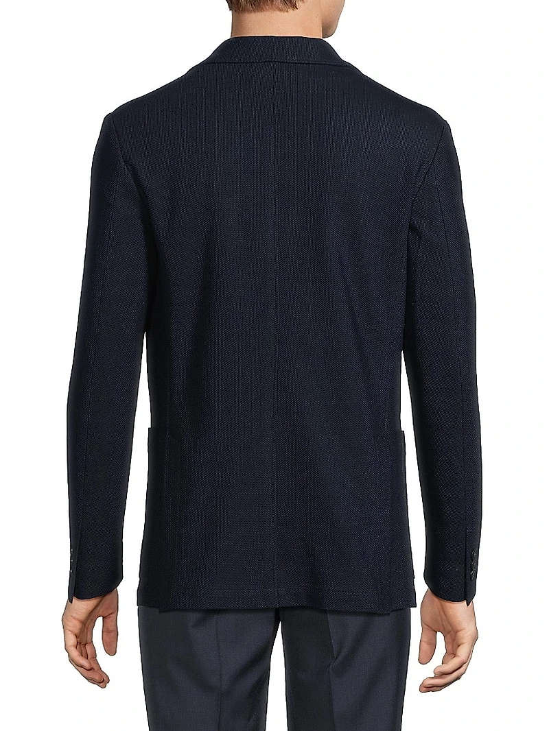 Textured Jersey Wool Jacket