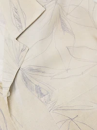 Leaf-Print Button-Front Shirt