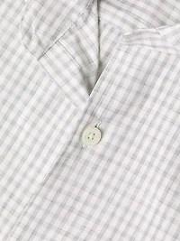 Gingham Cotton-Linen Button-Front Shirt