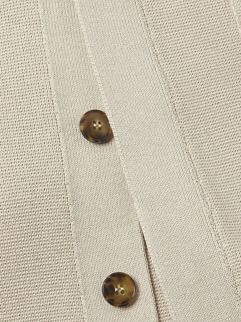 Cotton-Blend Button-Up Overshirt